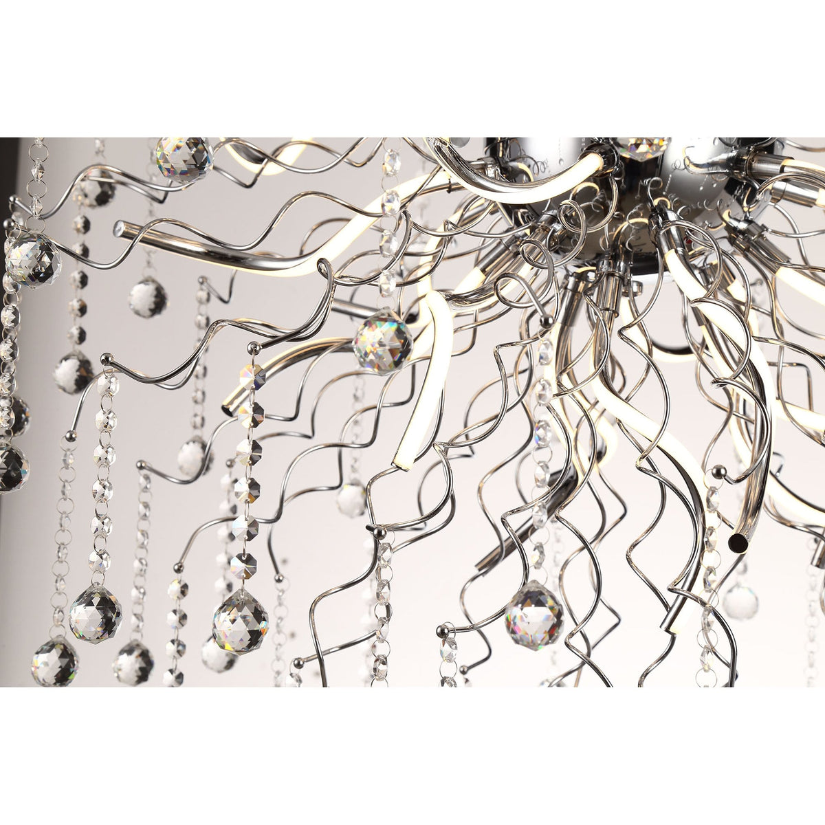 Slapton Dimmable 40 x 3.4W LED Pendant in Polished Chrome