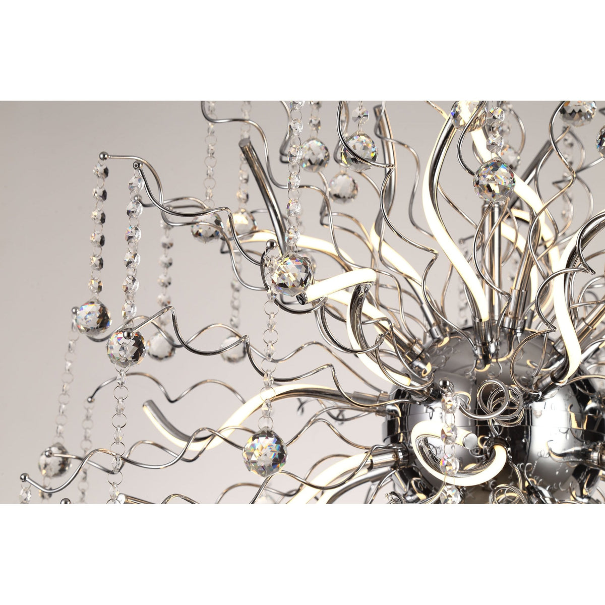 Slapton Dimmable 40 x 3.4W LED Pendant in Polished Chrome
