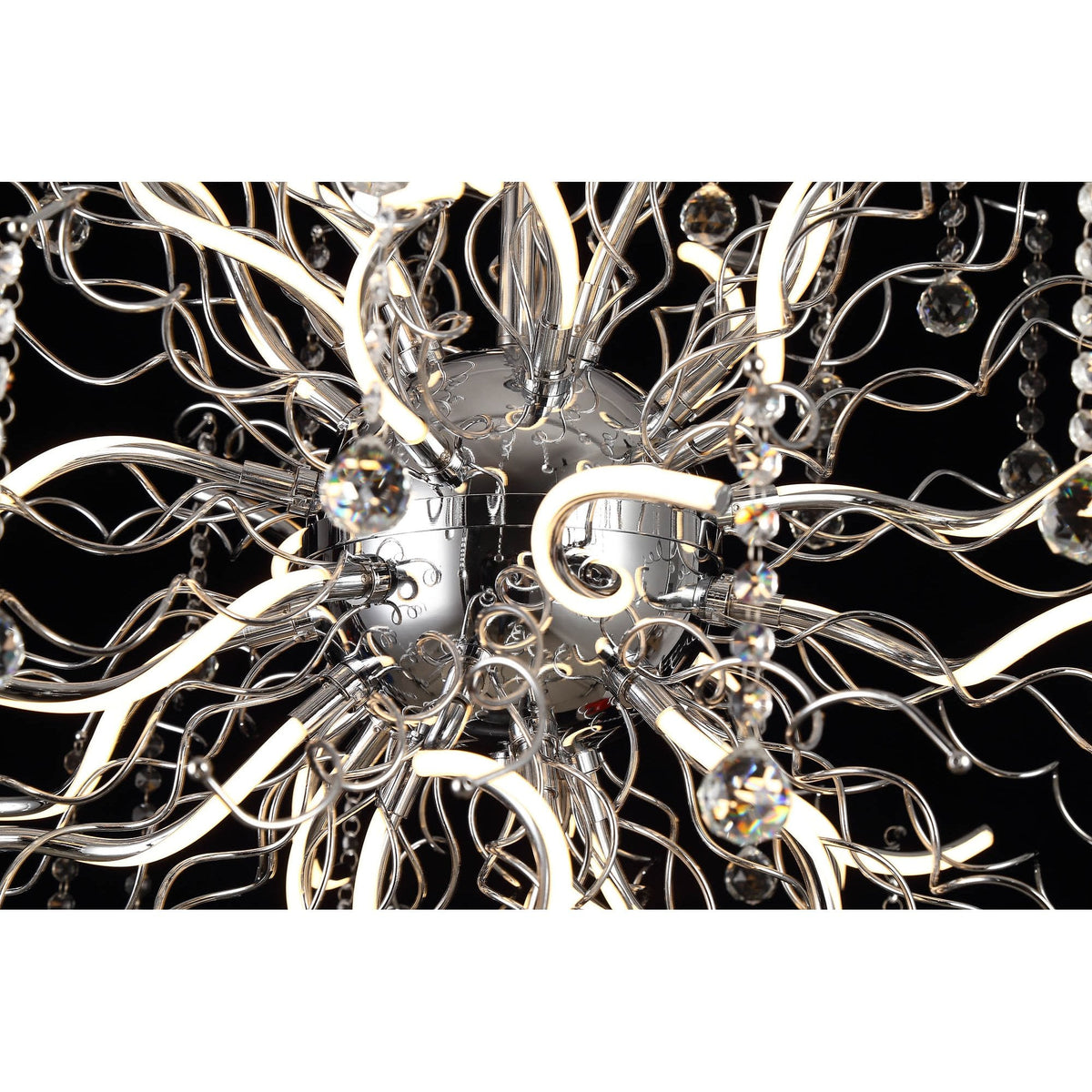 Slapton Dimmable 40 x 3.4W LED Pendant in Polished Chrome