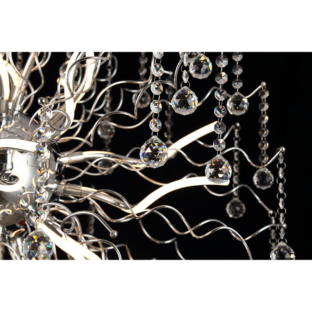 Slapton Dimmable 40 x 3.4W LED Pendant in Polished Chrome