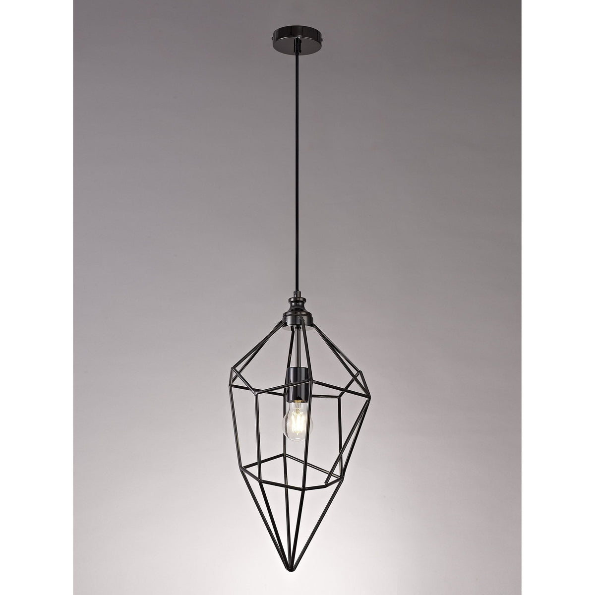 Dunterton Large E27 Pendant Black Nickel
