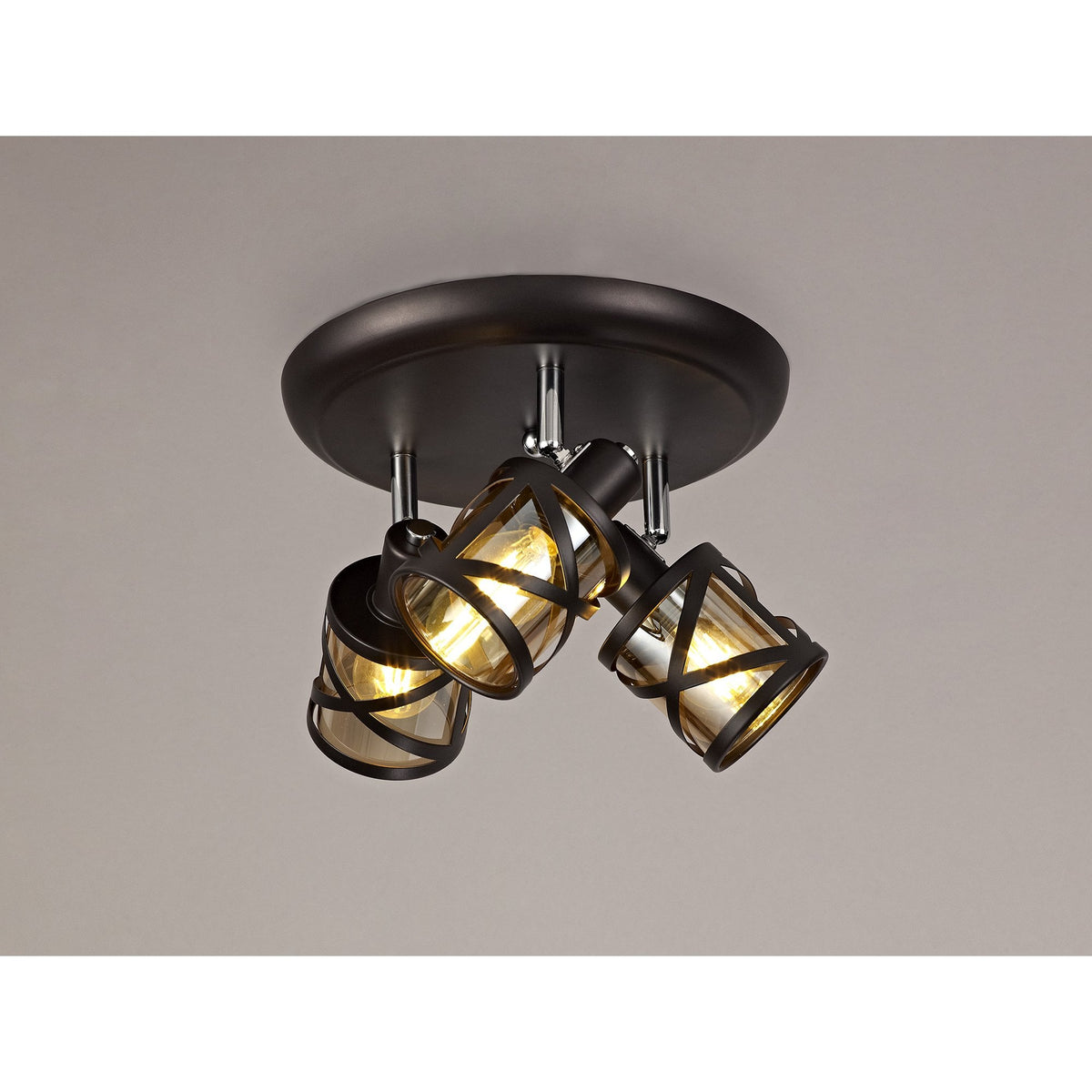 Harberton Triple Spotlight in Oiled Bronze