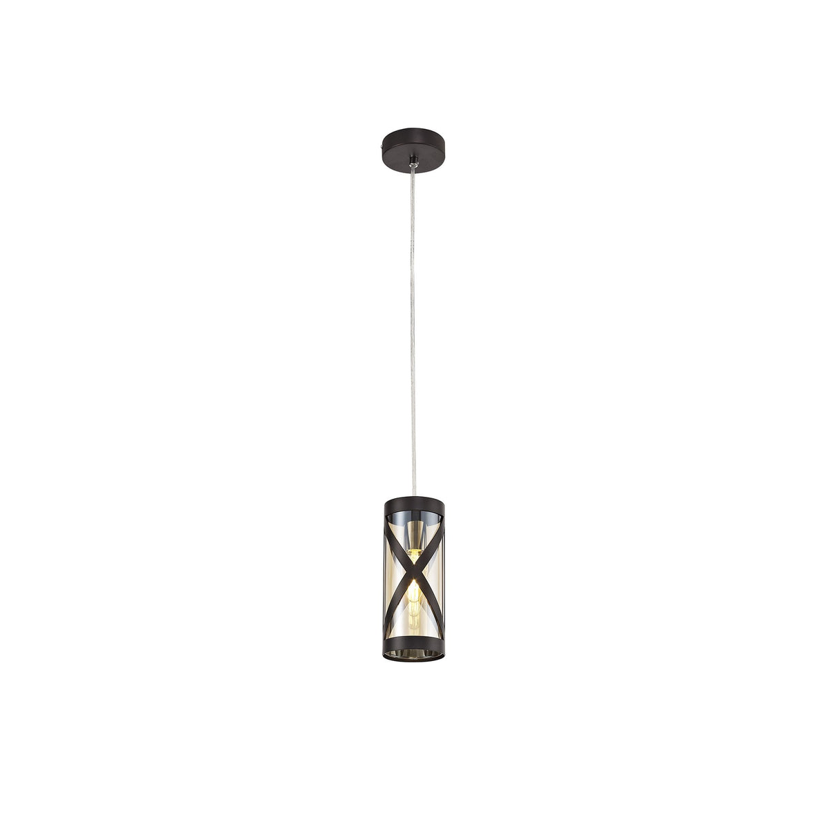 Harberton Single Pendant in Oiled Bronze