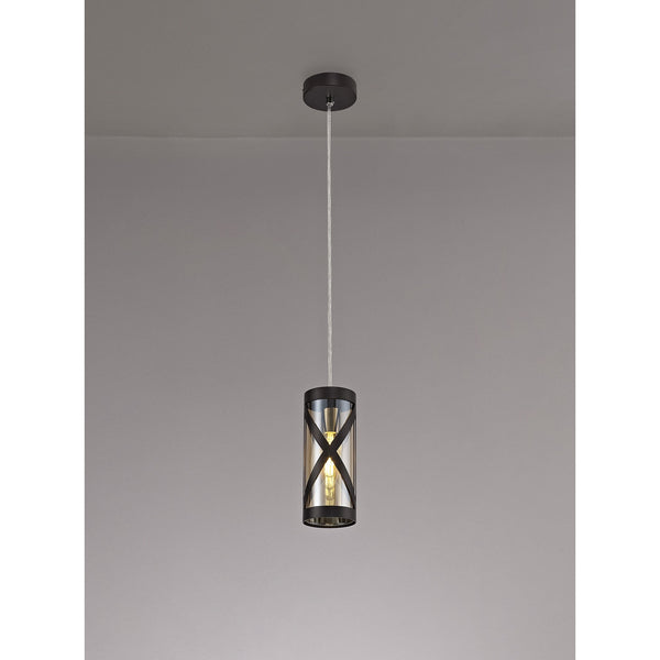 Harberton Single Pendant in Oiled Bronze