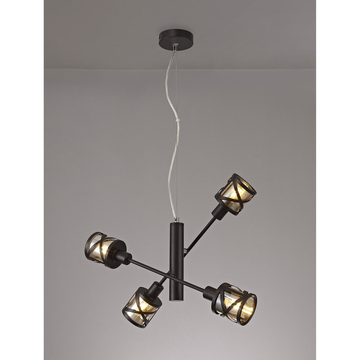 Harberton 4 Light Adjustable Pendant in Oiled Bronze