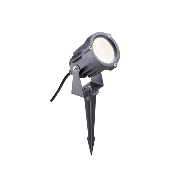 Mortehoe 15W LED IP65 Spike Light in Grey & Black