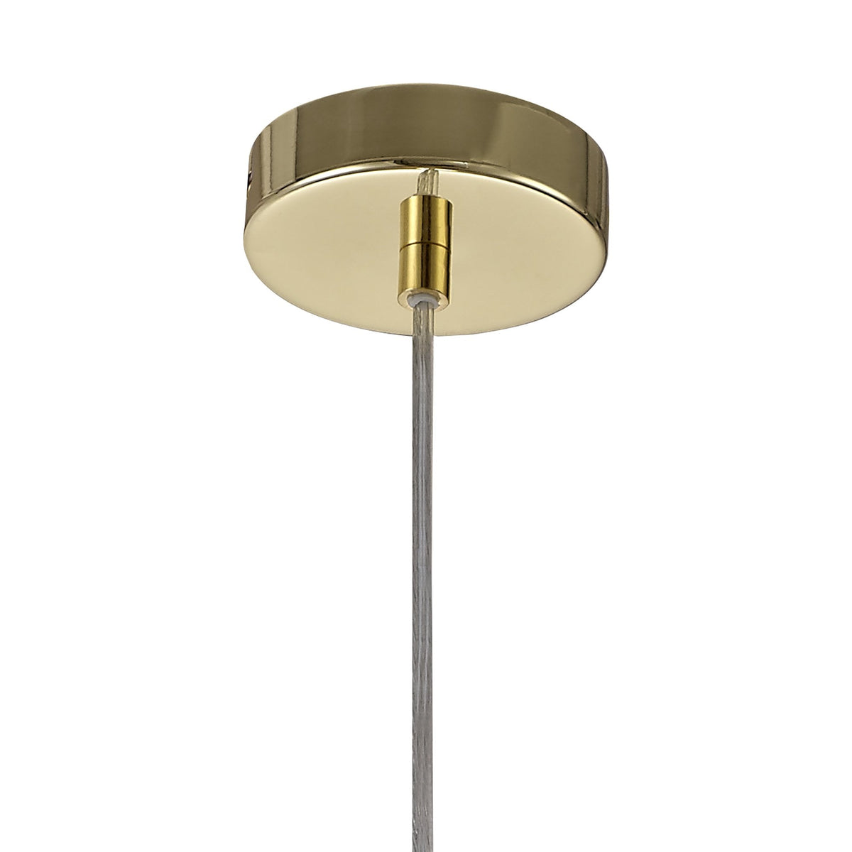 Filleigh Curved Cylinder Pendant in Polished Brass