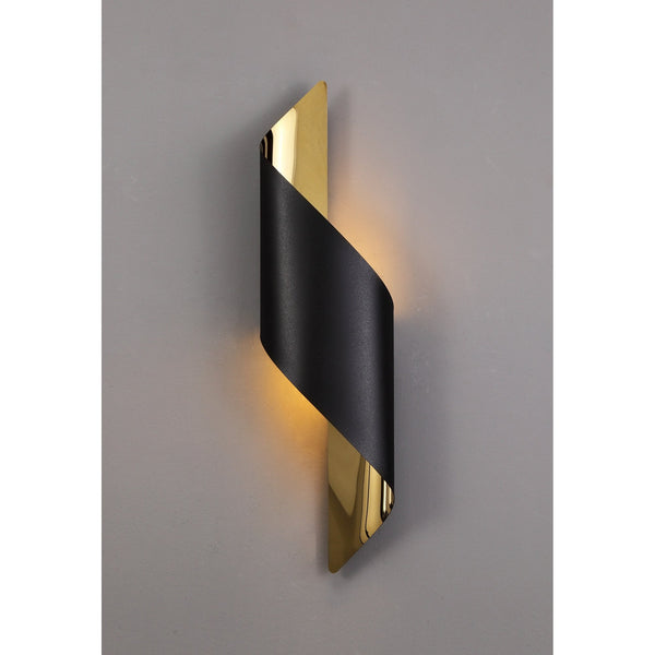 Fincham Large 8w LED Wall Light in Sand Black & Gold