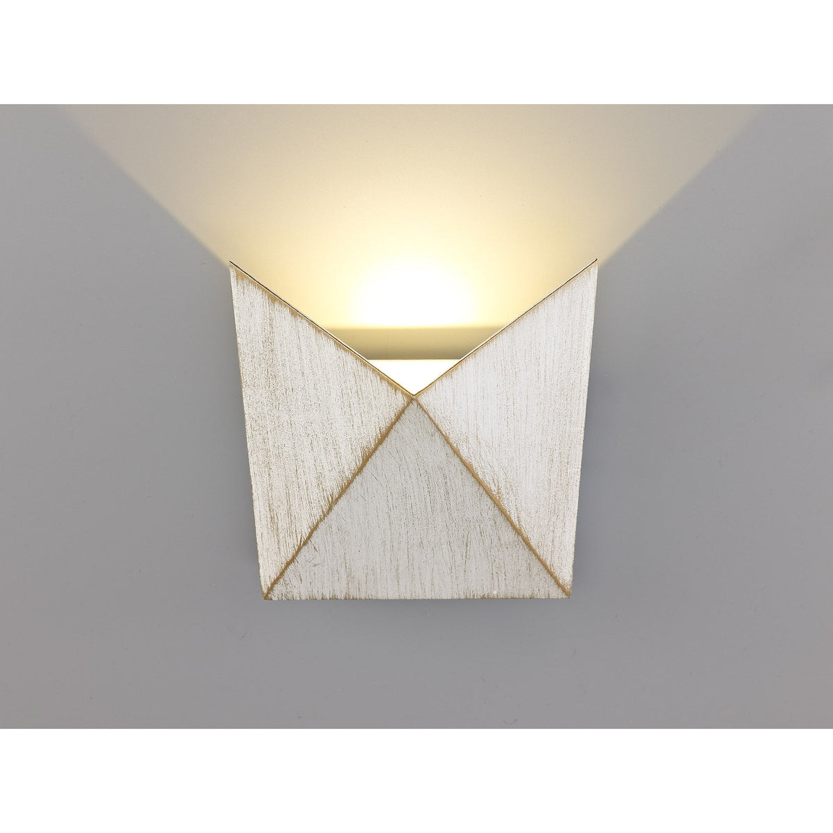 Iisington 7W LED IP54 Wall Lamp in White and Gold