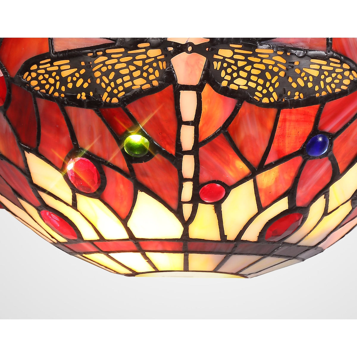 Loddiswell Tiffany Wall Light with Purple Pink Crystal