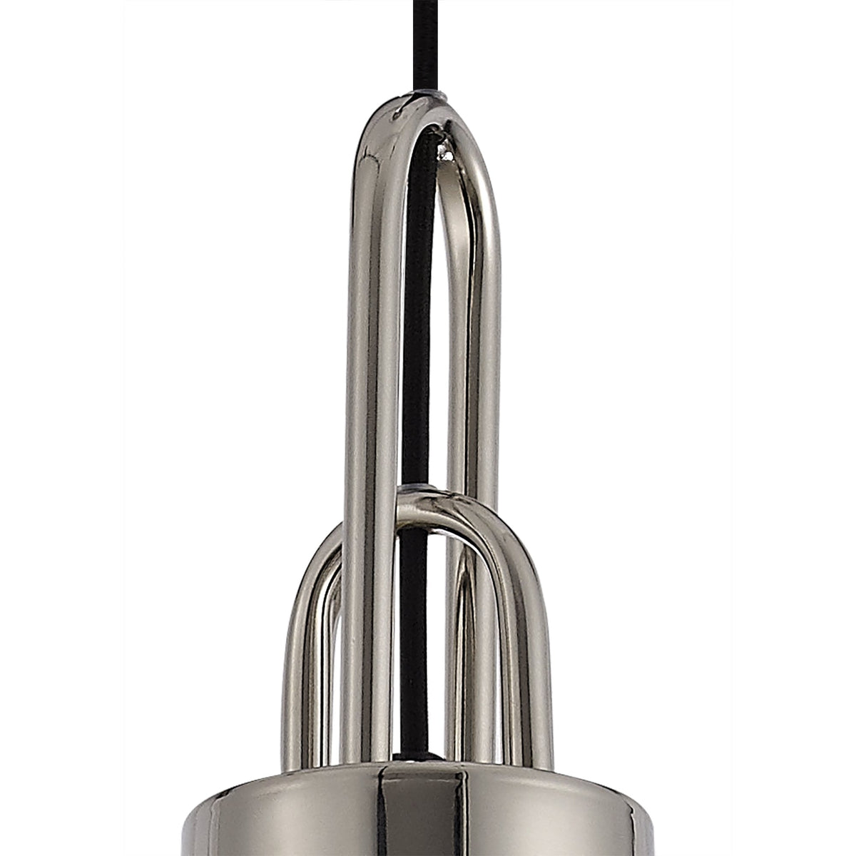 Atherington Polished Nickel Pendant with 30cm Smoked Glass Globe