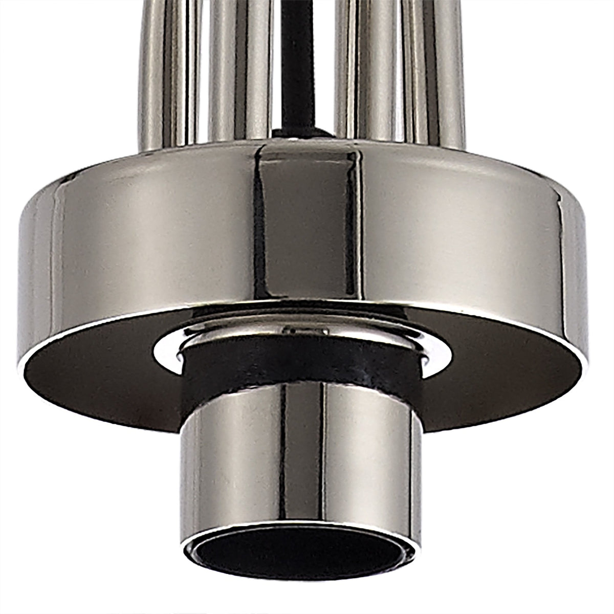 Atherington Polished Nickel Pendant with 30cm Smoked Glass Globe