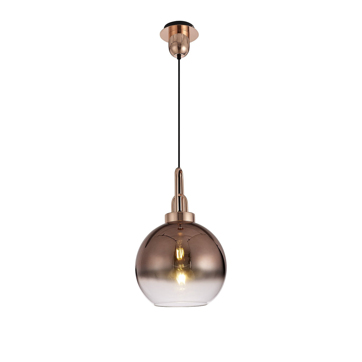 Atherington Pendant with 30cm Globe Glass in Copper