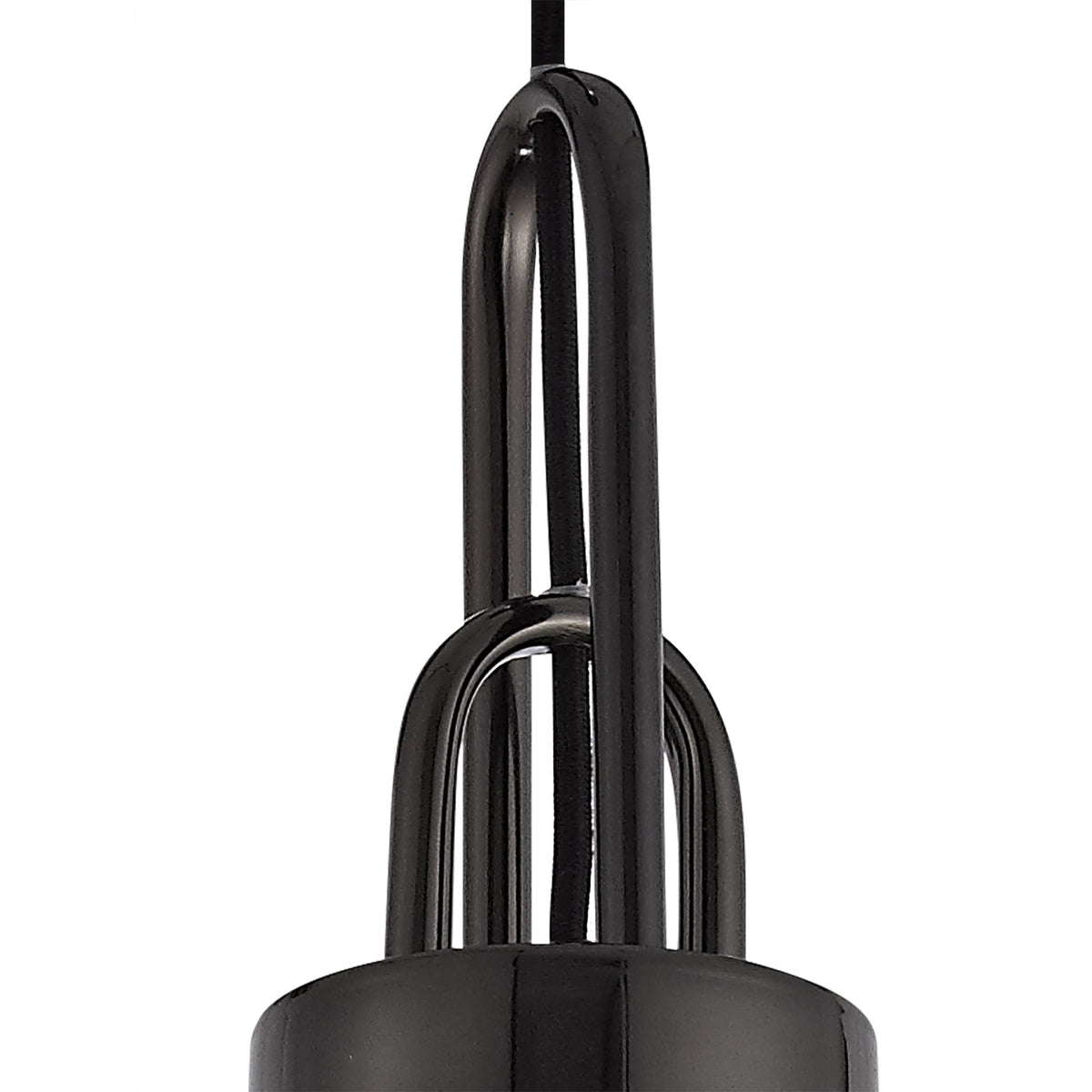 Atherington Black Chrome Pendant with 30cm Smoked Glass Globe
