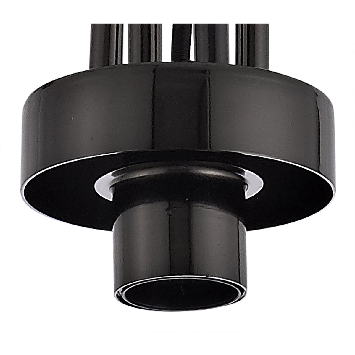 Atherington Black Chrome Pendant with 30cm Smoked Glass Globe