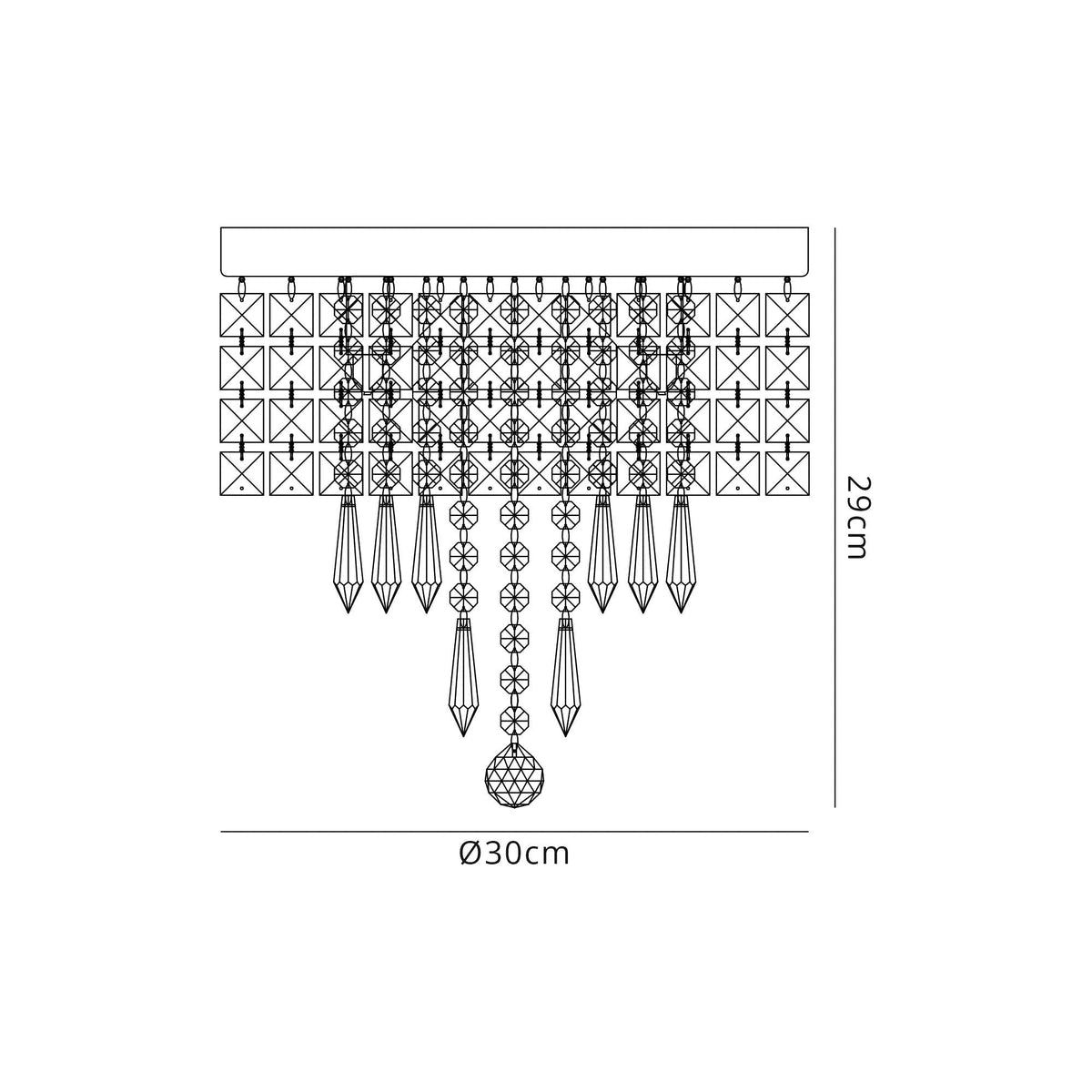 Northam Ceiling 4 x G9 IP44 Ceiling Light In Polished Chrome and Crystal