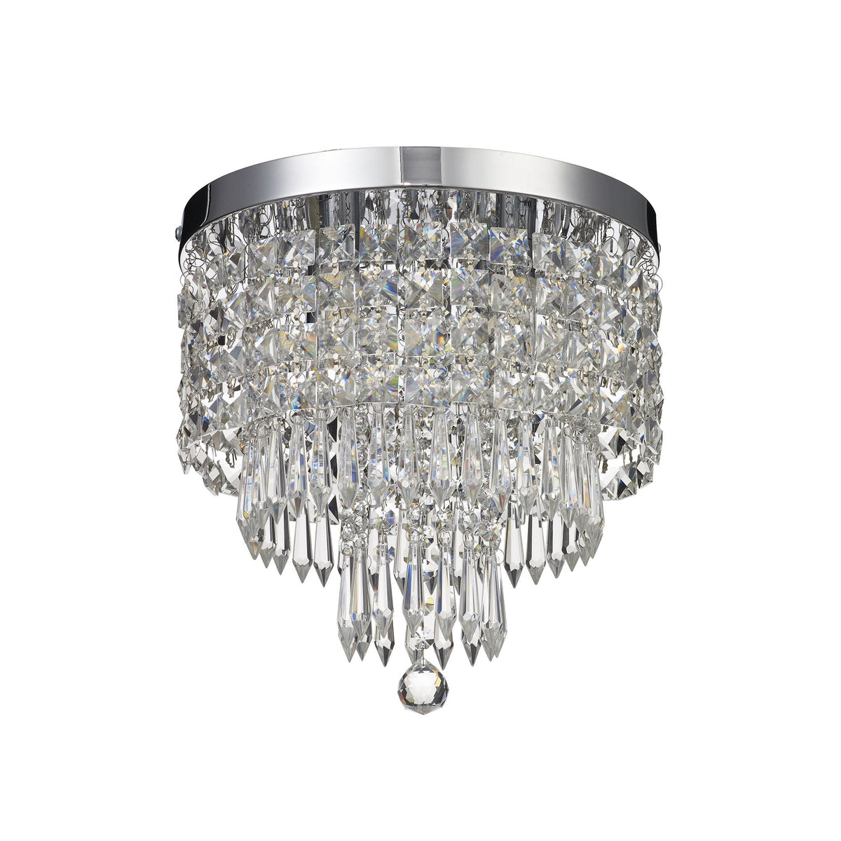 Northam Ceiling 4 x G9 IP44 Ceiling Light In Polished Chrome and Crystal