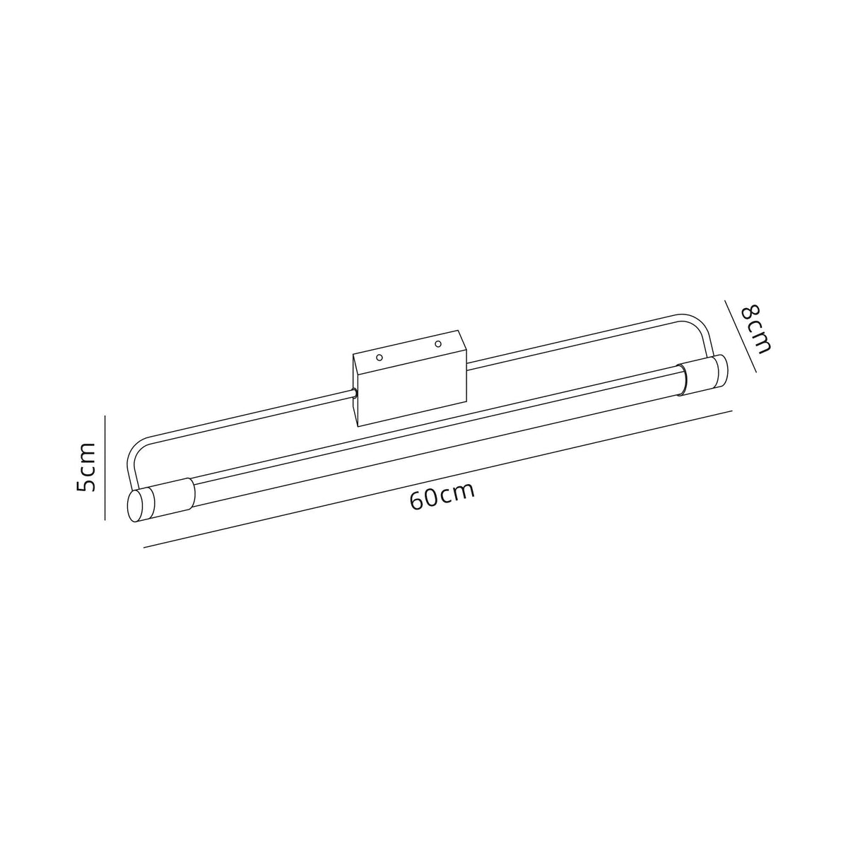 Otterton Large LED 14W Wall Light In Chrome Finish