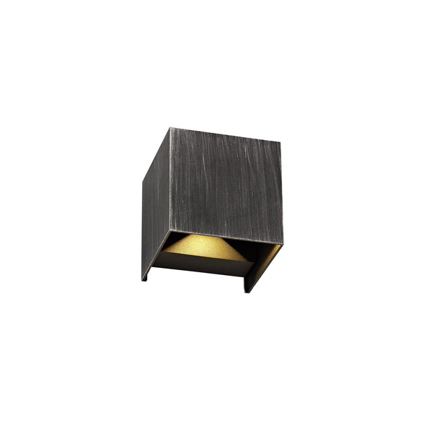 Pennymoor 2 x 3W LED IP54 Up and Down Wall Light in Black Silver
