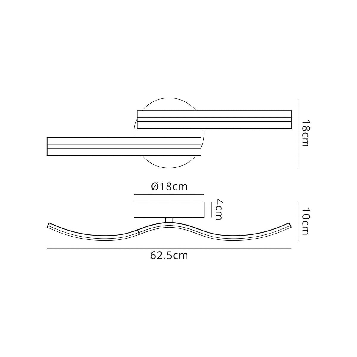 Revelstoke 3 x 12W LED Light Ceiling in White