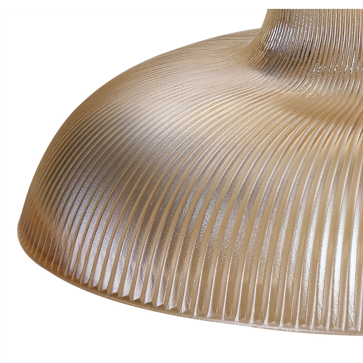 Fremington Antique Brass Pendant with 300mm Amber Round Glass Shade