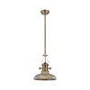 Fremington E27 Antique Brass Pendant with Smoked Round Glass Shade