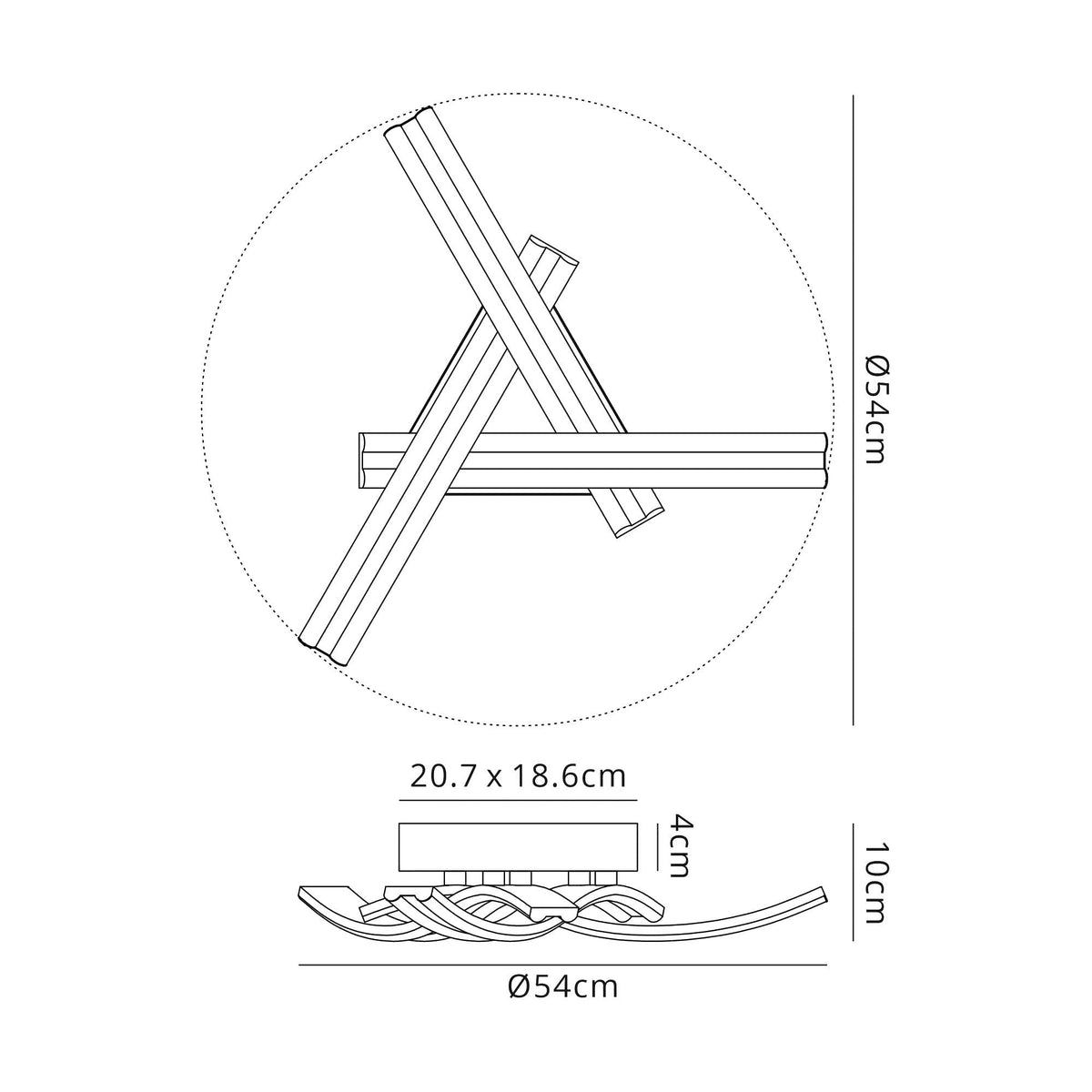 Revelstoke 3 x 13W LED Light Ceiling in White