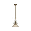 Fremington Antique Brass Pendant with Cone Glass Shade