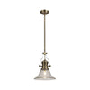Fremington Antique Brass Pendant with Smooth Bell Glass Shade