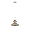 Fremington Polished Nickel Pendant with Smoked Round Glass Shade