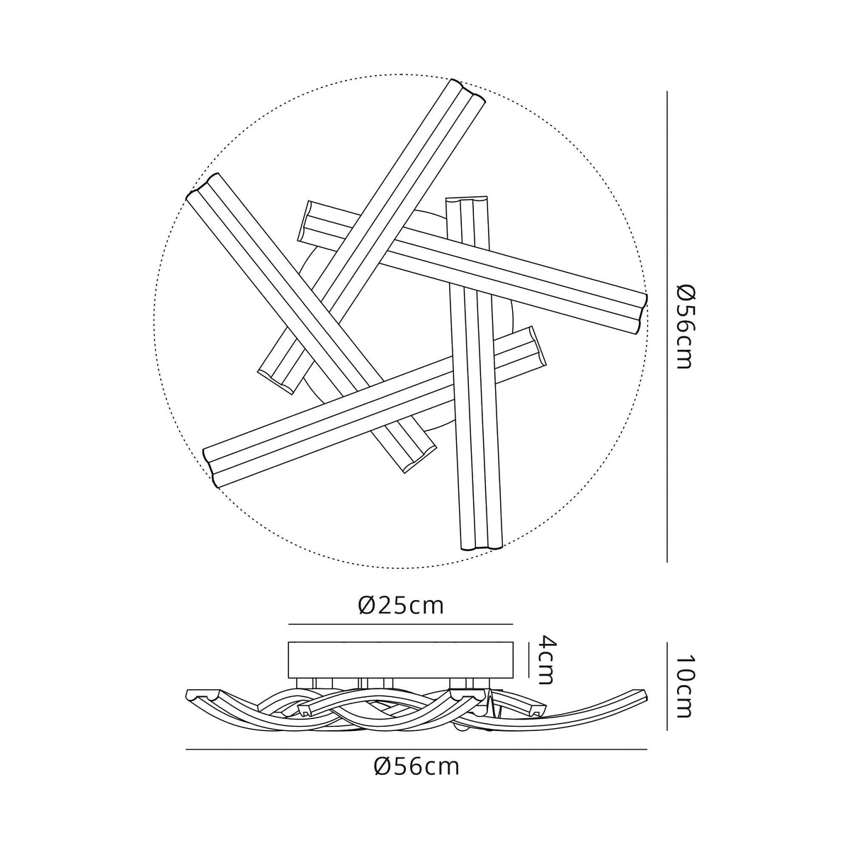Revelstoke 5 x 12W LED Light Ceiling in White