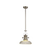 Fremington Polished Nickel Pendant with 300mm Clear Round Glass Shade