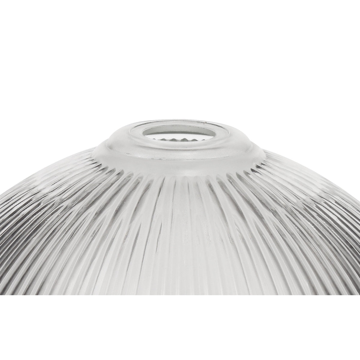 Fremington Polished Nickel Pendant With Large Dome Glass Shade