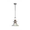 Fremington Polished Nickel Pendant With Smooth Bell Glass Shade