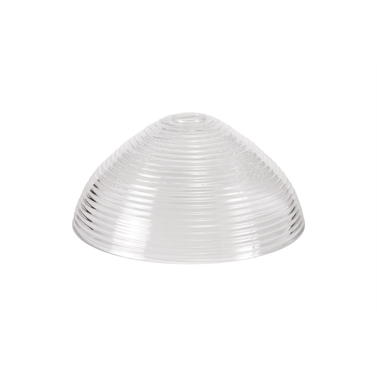Fremington Polished Nickel Pendant with Large Prismatic Glass Shade