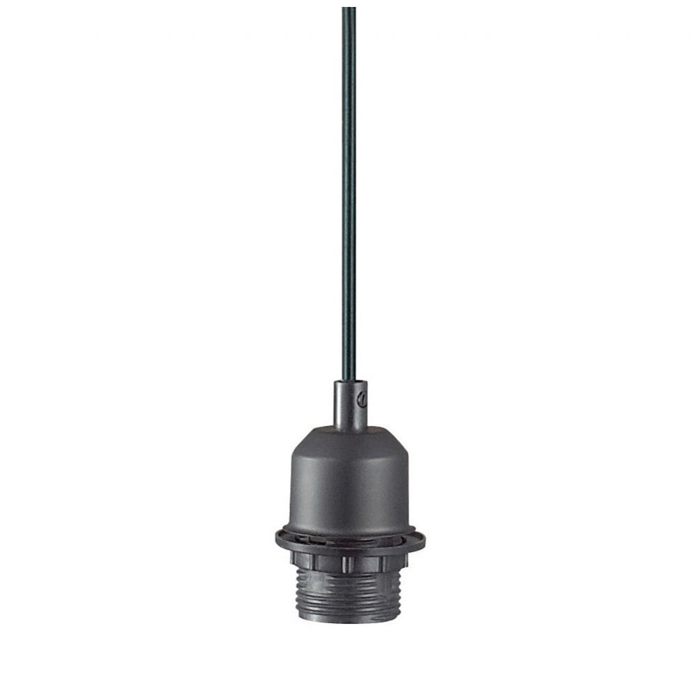 Prawle Pendant E27 Light With Tiffany Shade in Amber Cream Clear Crystal Black