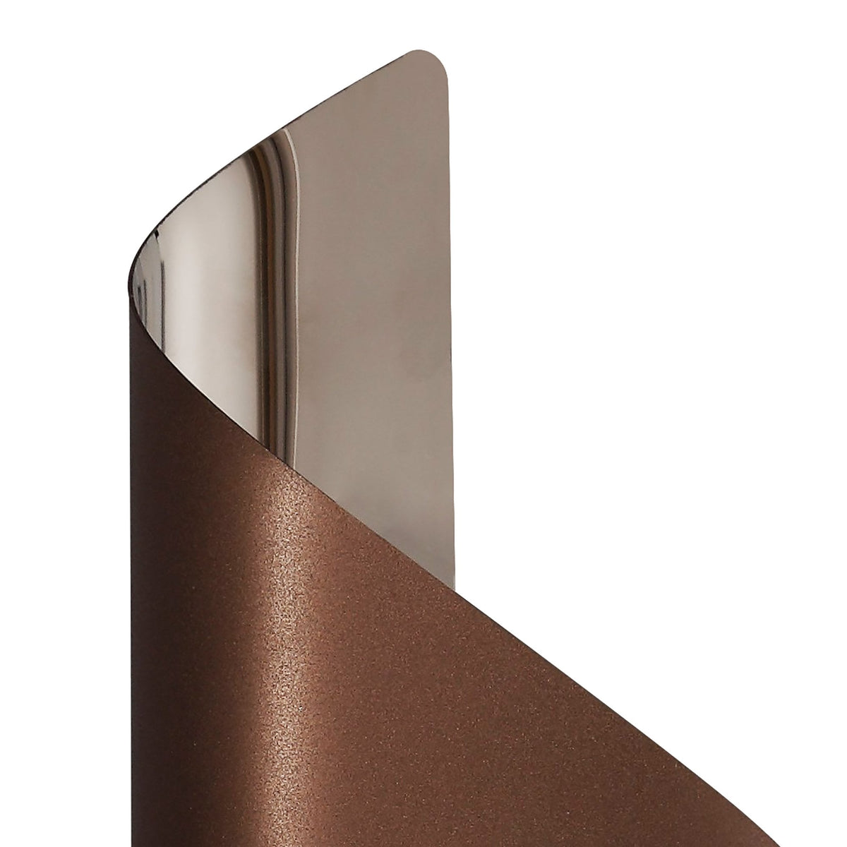 Fincham Small 8w LED Wall Light in Satin Brown & Polished Chrome