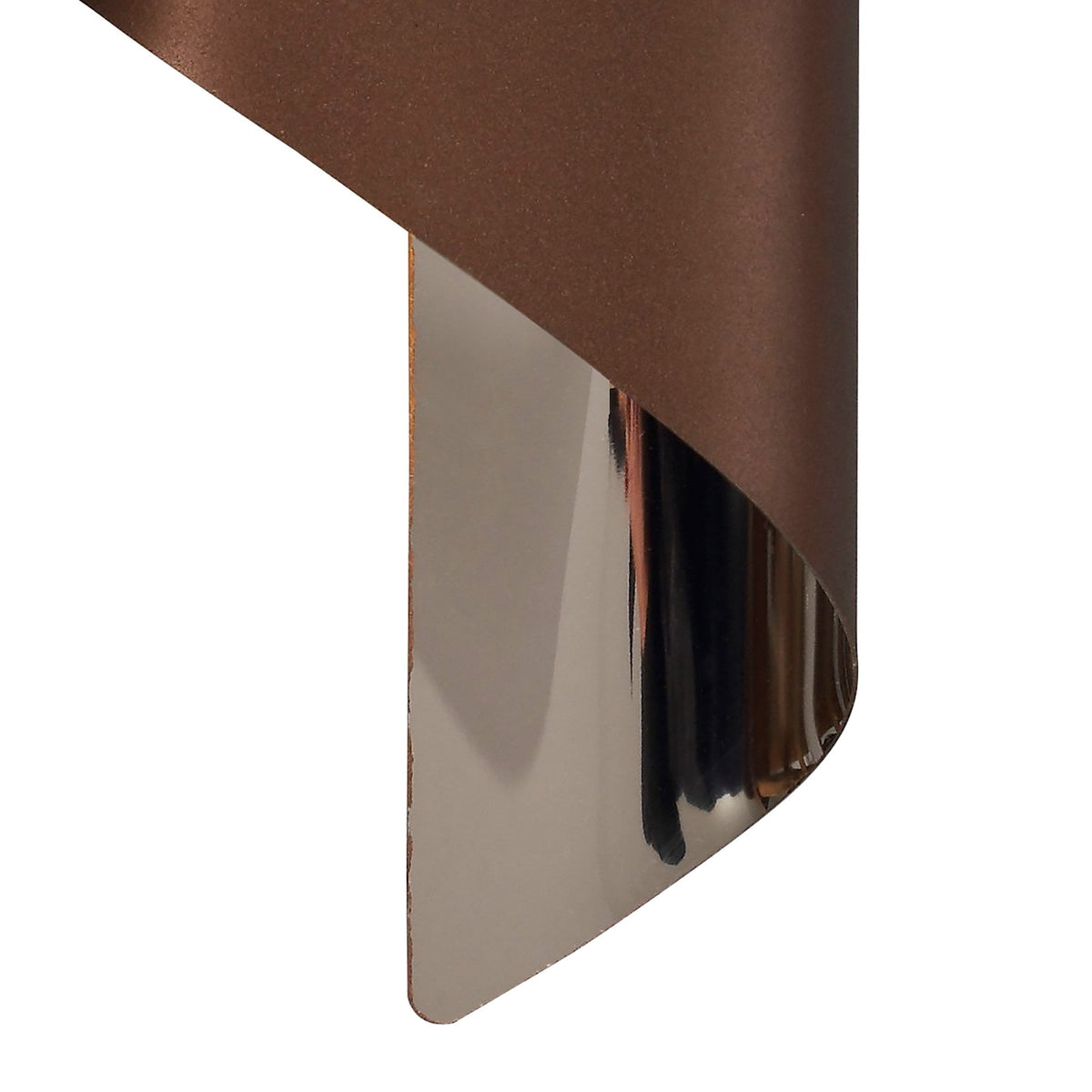 Fincham Small 8w LED Wall Light in Satin Brown & Polished Chrome