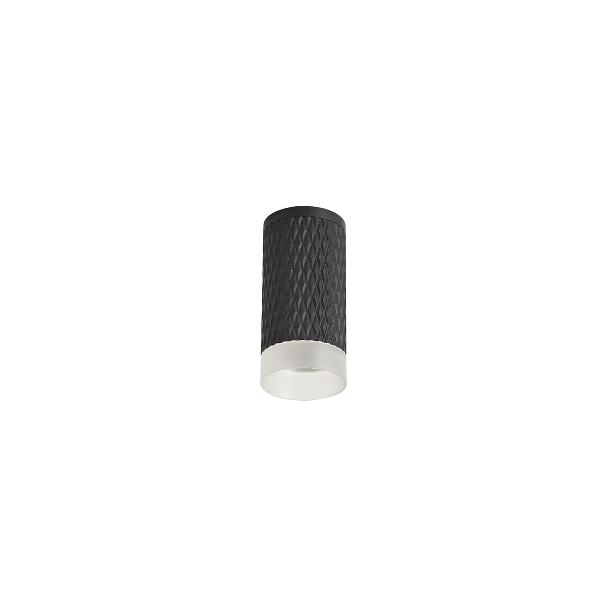 Stratton Small Sand Black Surface Mounted Downlight with Acrylic Diffuser