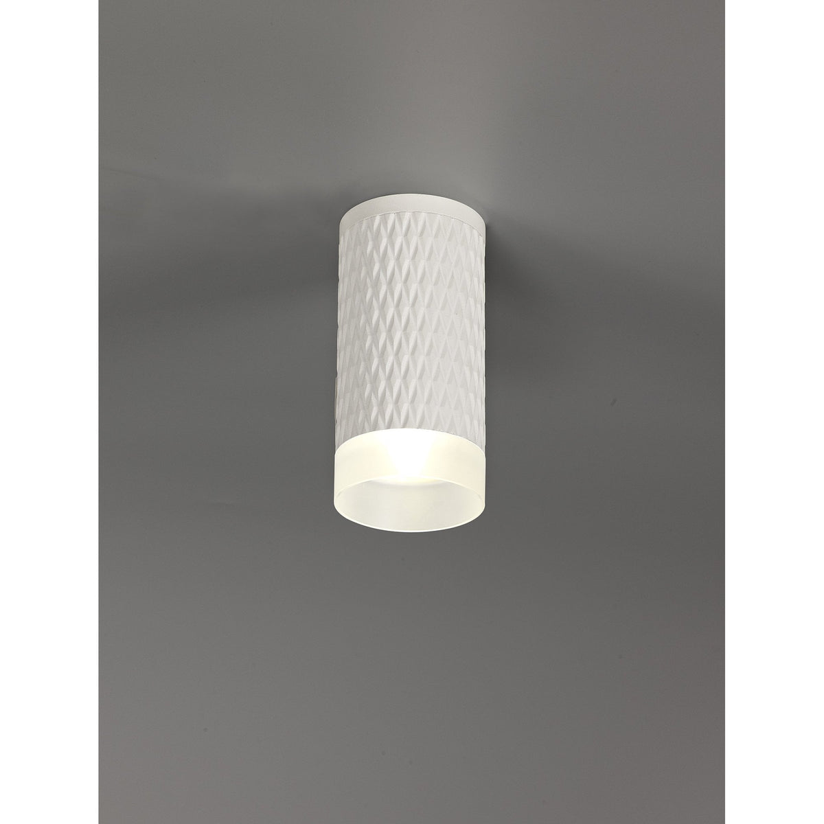 Stratton Small Sand White Surface Mounted Downlight with Acrylic Diffuser