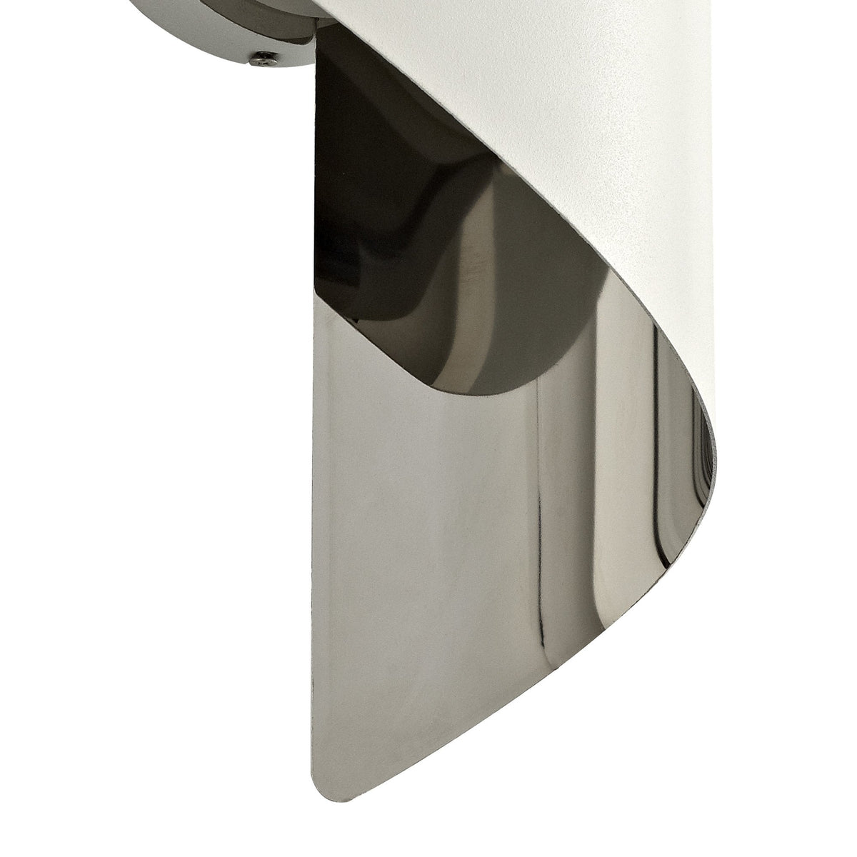 Fincham Small 8w LED Wall Light in White & Polished Chrome