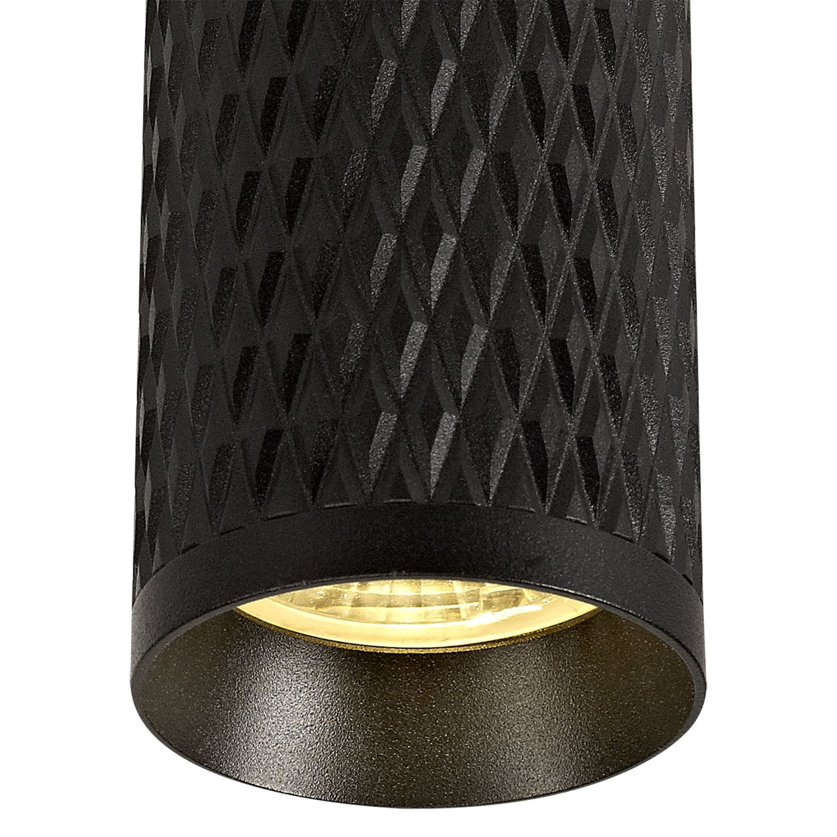 Stratton 200mm GU10 Surface Mounted Down Light in Sand Black