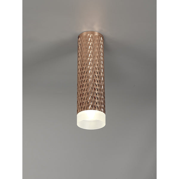 Stratton 200mm GU10 Surface Mounted Down Light in Rose Gold