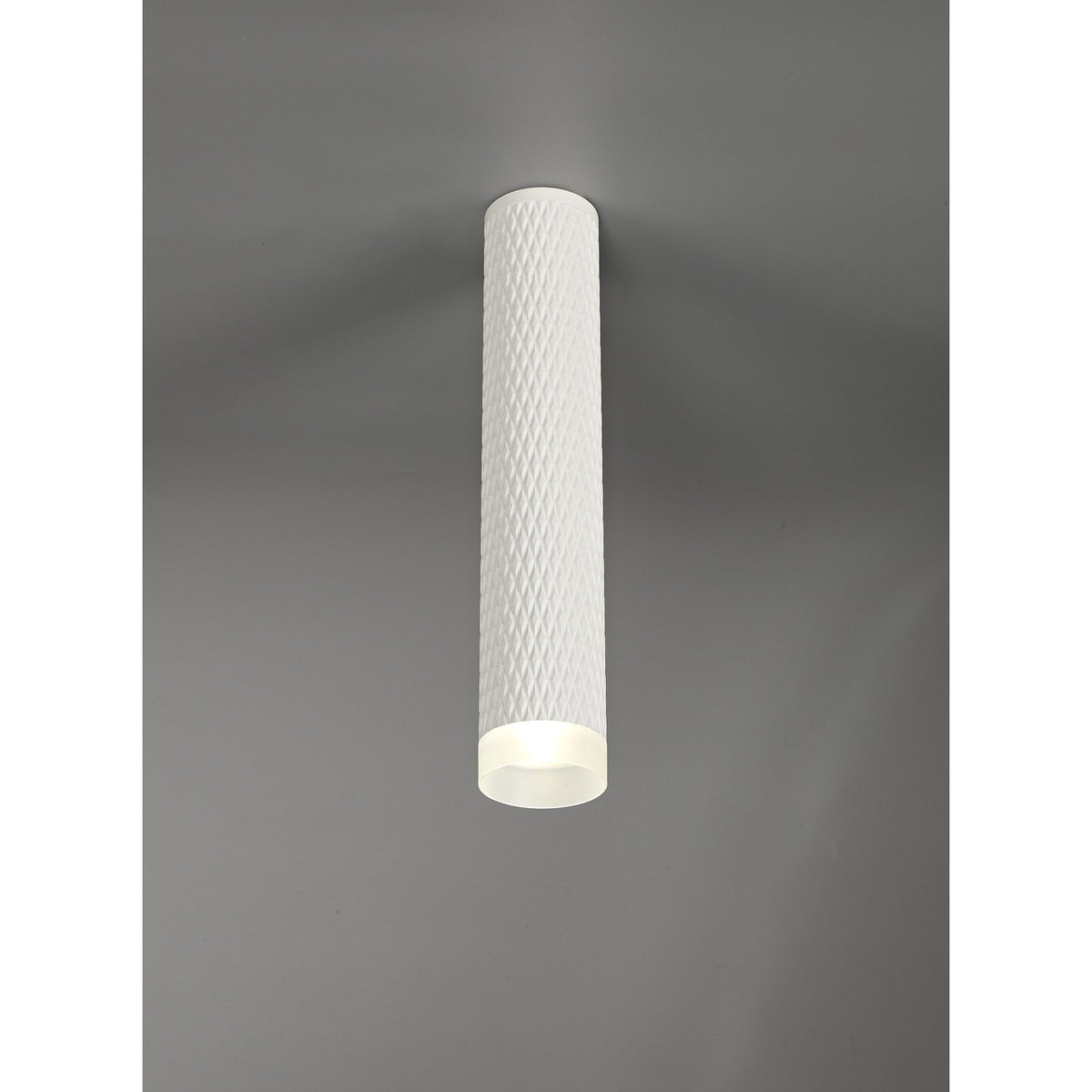 Stratton Large Sand White Surface Mounted Downlight with Acrylic Diffuser
