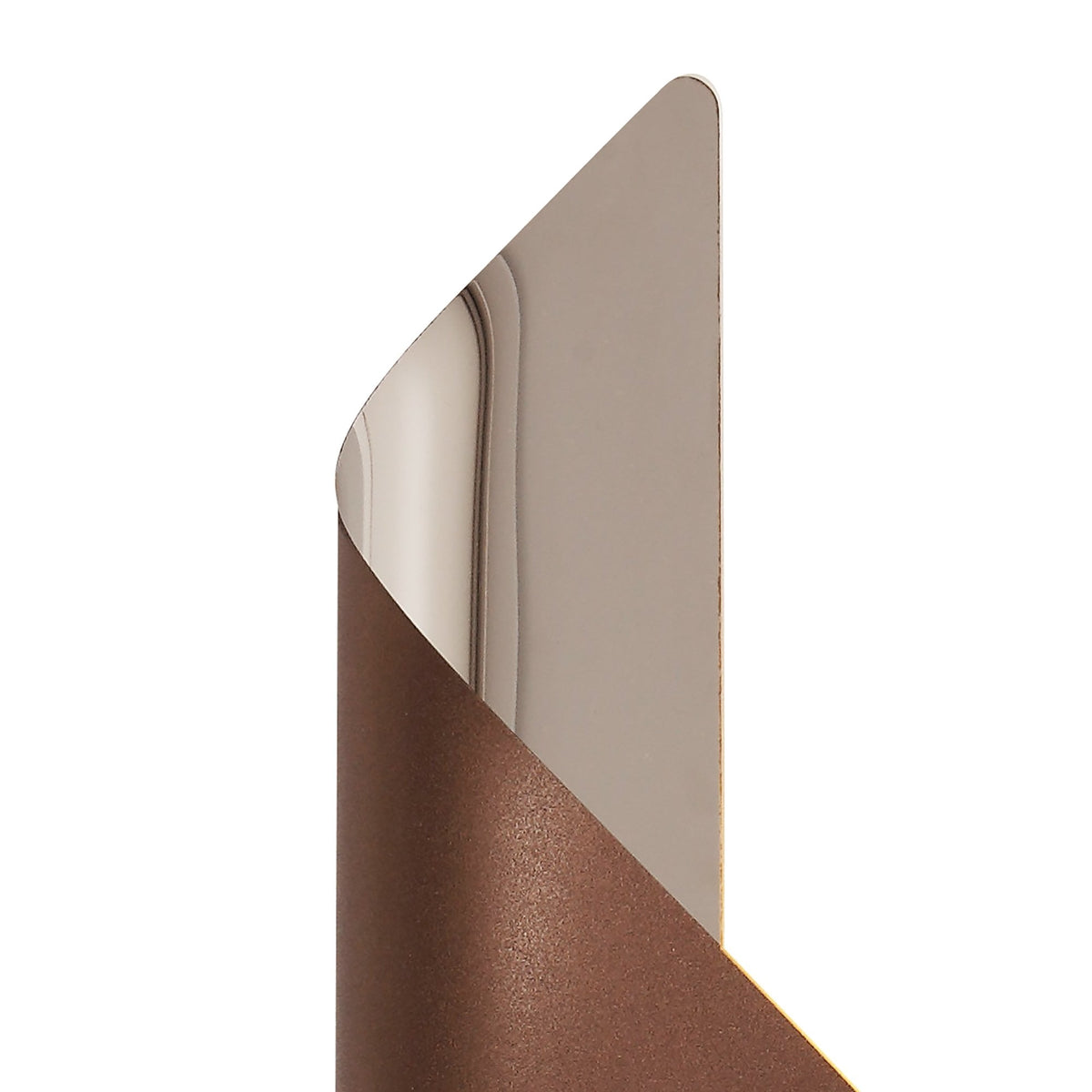 Fincham Large 8w LED Wall Light in Satin Brown & Polished Chrome