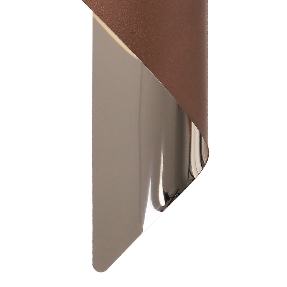 Fincham Large 8w LED Wall Light in Satin Brown & Polished Chrome