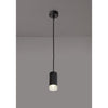 Stratton Small Sand Black Pendant with Acrylic Diffuser