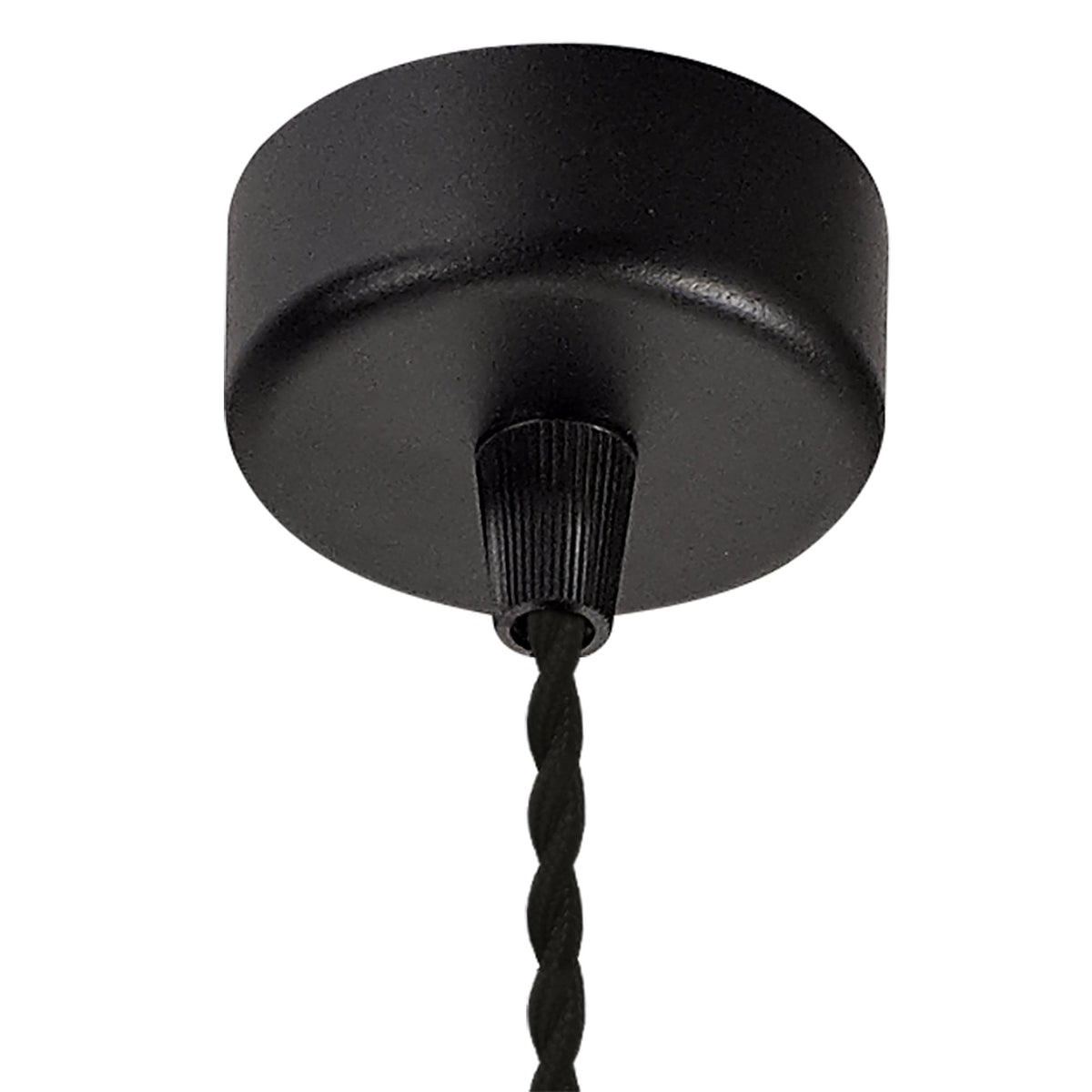 Stratton Small Sand Black Pendant with Acrylic Diffuser