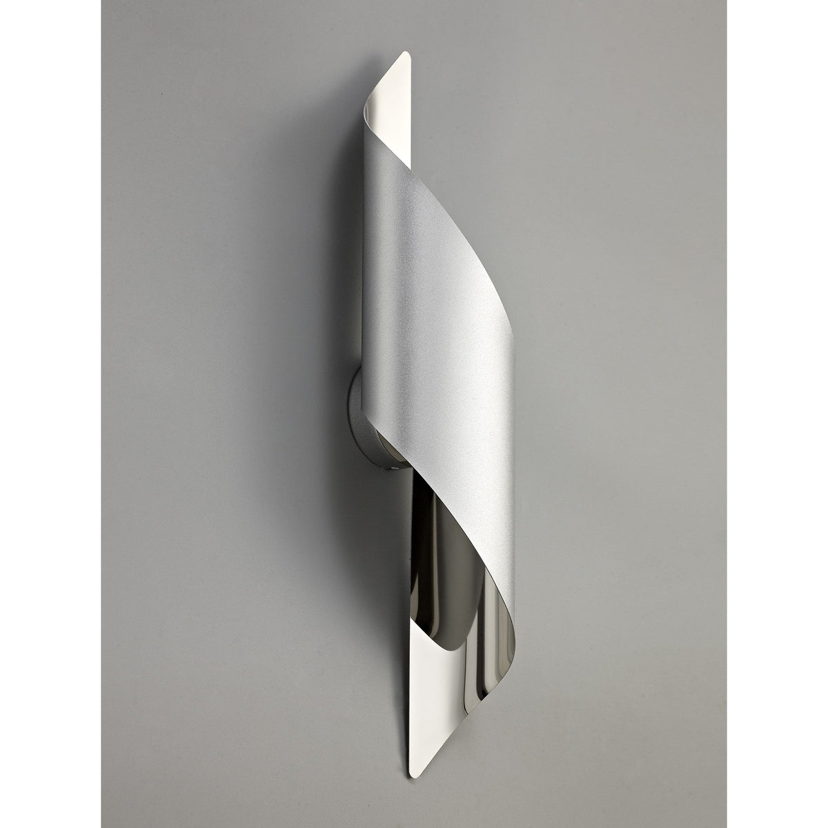 Fincham Large 8w LED Wall Light in Silver & Polished Chrome