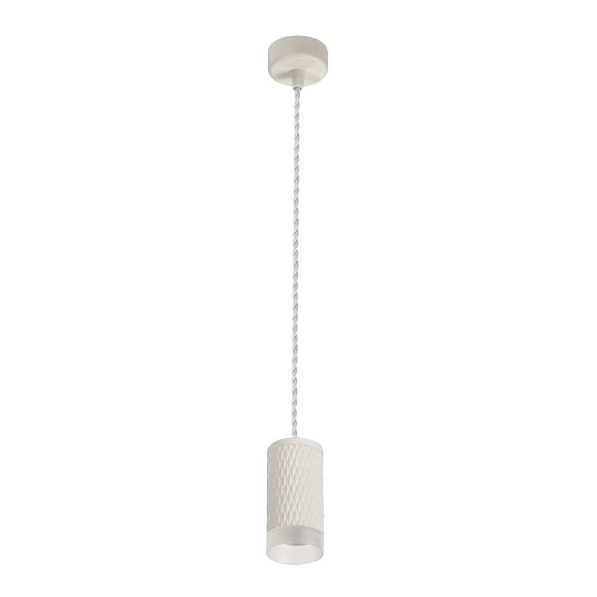 Stratton Small Sand White Pendant with Acrylic Diffuser
